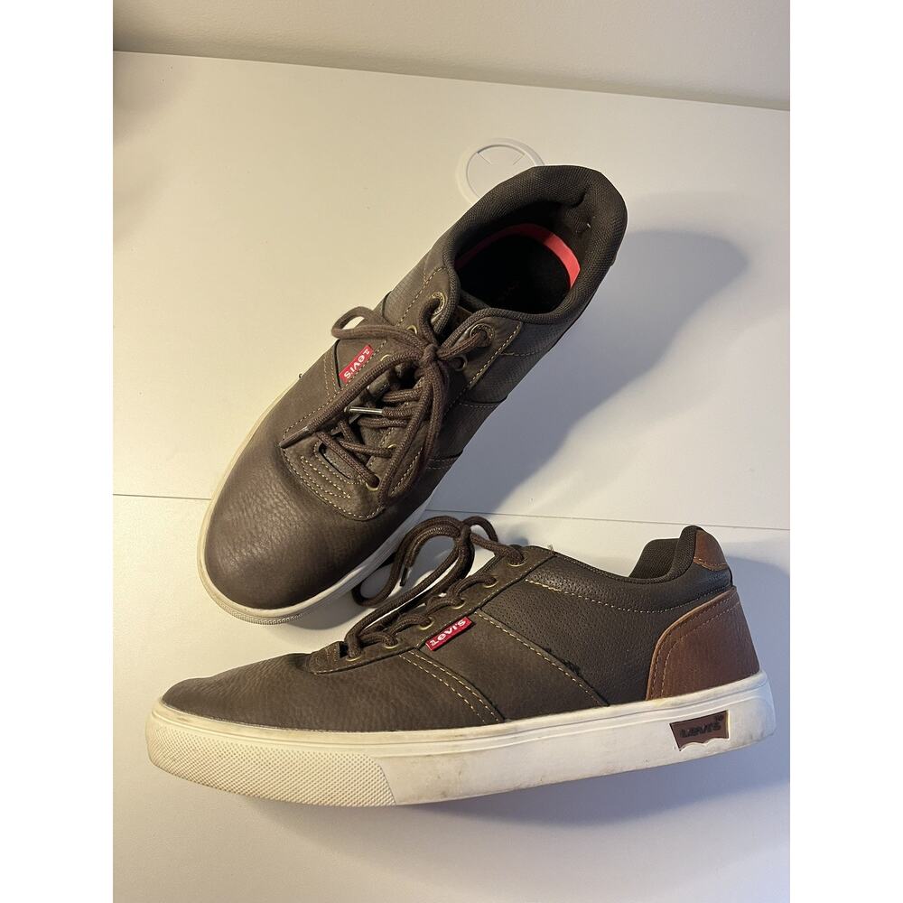 Levi Strauss Shoes Mens 9 Casual Comfort Sneakers Deep Brown Lace Up